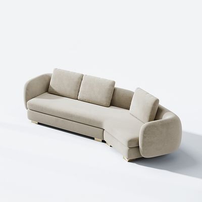 Moderne 3 4 5 sterren hotel lobby meubels 4 zitplaatsen receptie gebogen bank set