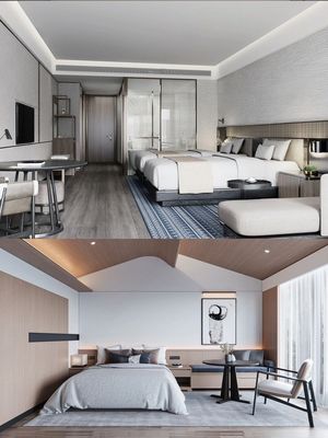 Multi Type Hotel Suite Luxe Bedroom Meubels Lichte kleur