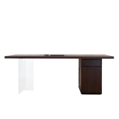 OEM Hotel Bedroom Meubels Office Home Acryl Legs Computer Desk Met Stoel Set