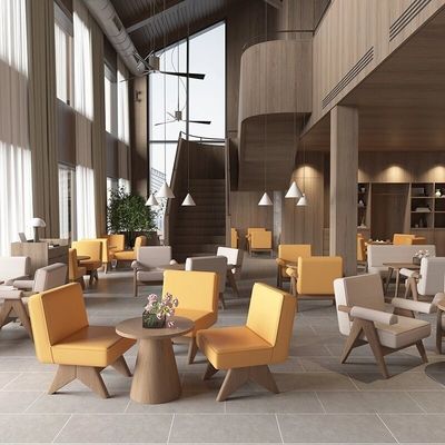 Vijfsterrenhotel Lobby Meubelen Onderhandeling Sofa Tafel En Stoel Set