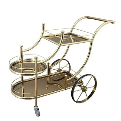 Commerciële bar trolley Hotel restaurant meubelen Metalen locatie Mobiele bezorgtrolley