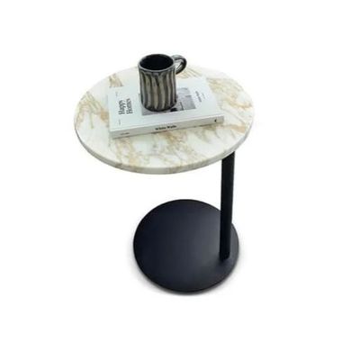 Goede prijs Flexible C tafel sofa stoel wit marmer afwerking ijzeren basis zijde tafel online