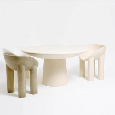 Art Elephant Legs Hotel Koffietafel Glasvezel Simpel Ronde Eettafel Stoelen Set