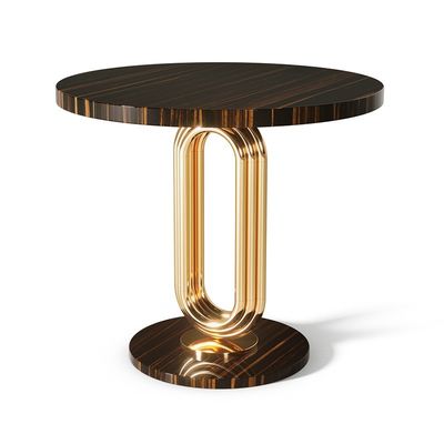 Bright Gold Creative Lounge Side Table Metalen Ronde Koffietafel Voor Hotelkantoor
