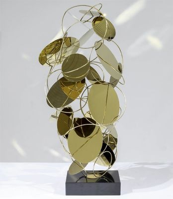 Sweet Design Moderne Luxe Roosgoud Floor Sculpture Voor Decoratie