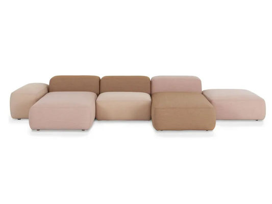 Op maat gemaakte modulaire stoffenbank met afneembare hoes voor hotellounge