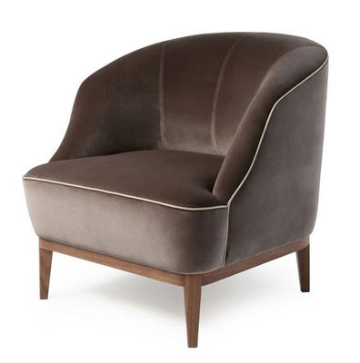 Custom Star Hotel gasten exclusieve fauteuil met stof optie en houten benen