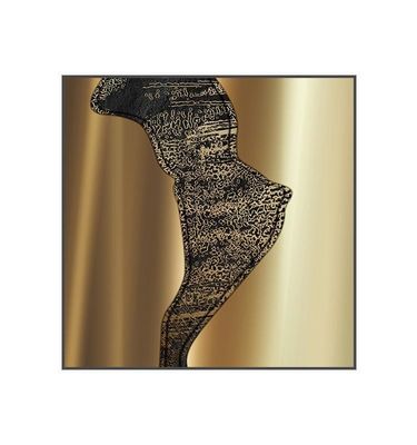 Custom Golden Premium Square Wall Art Hotel Entrée Metalen decor Muurschildering