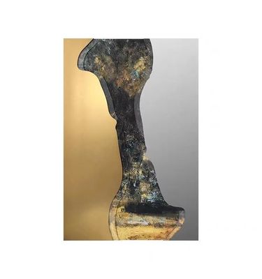 Handgeschilderd Rust Textuur Muurstuk 3d Hoog licht Luxe Moderne interieur schilderkunst
