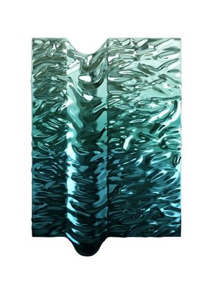 Premium 304 316 SS Plating Water Ripple Wall Art Decor Voor Modern Star Hotel Lobby