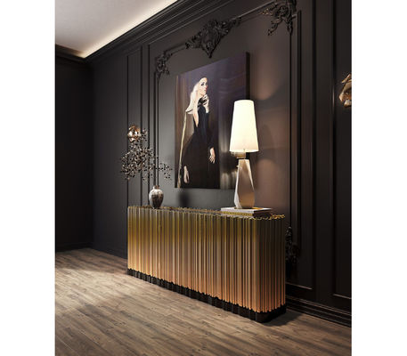 Luxe houten structuur opslagplank Modern uniek symfonie ontwerp