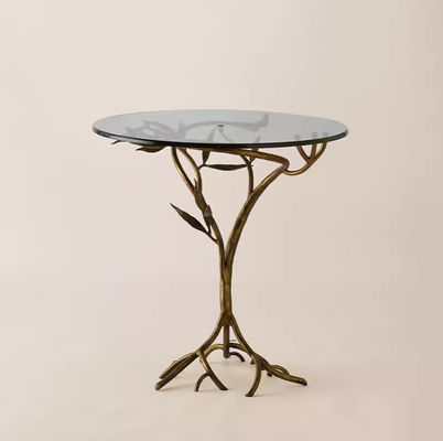 Goede prijs Luxe ijzeren raam helder gehard topklasse hotel koffie tafel online
