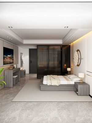 Moderne Star Hotel Slaapkamer Houten meubels Finish Customization Project