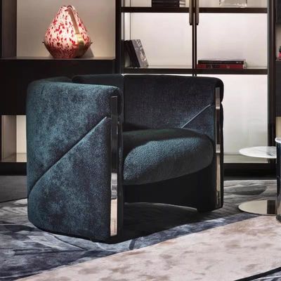 Italiaanse lichte luxe fauteuil Premium gevoel van ontspanning Stof Single sofa stoel