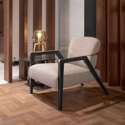 Gepersonaliseerde Star Hotel Single roestvrijstalen fauteuil met stof optie