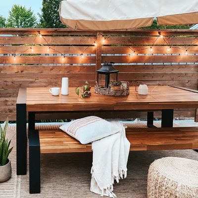 5 sterren hotel houten tafelbank set contemporain
