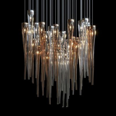 Luxe Champagne Tassel Grote verlichting Voor Hotel Restaurant Resort Retail Shop