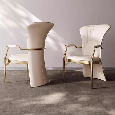 Goede prijs Lichte Luxe Premium Lederen Stoel Roestvrij Staal Moderne Minimalistische Eetstoel online