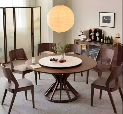 5 sterren hotel restaurant hoge kwaliteit massief hout ronde eettafel 6 zitplaatsen